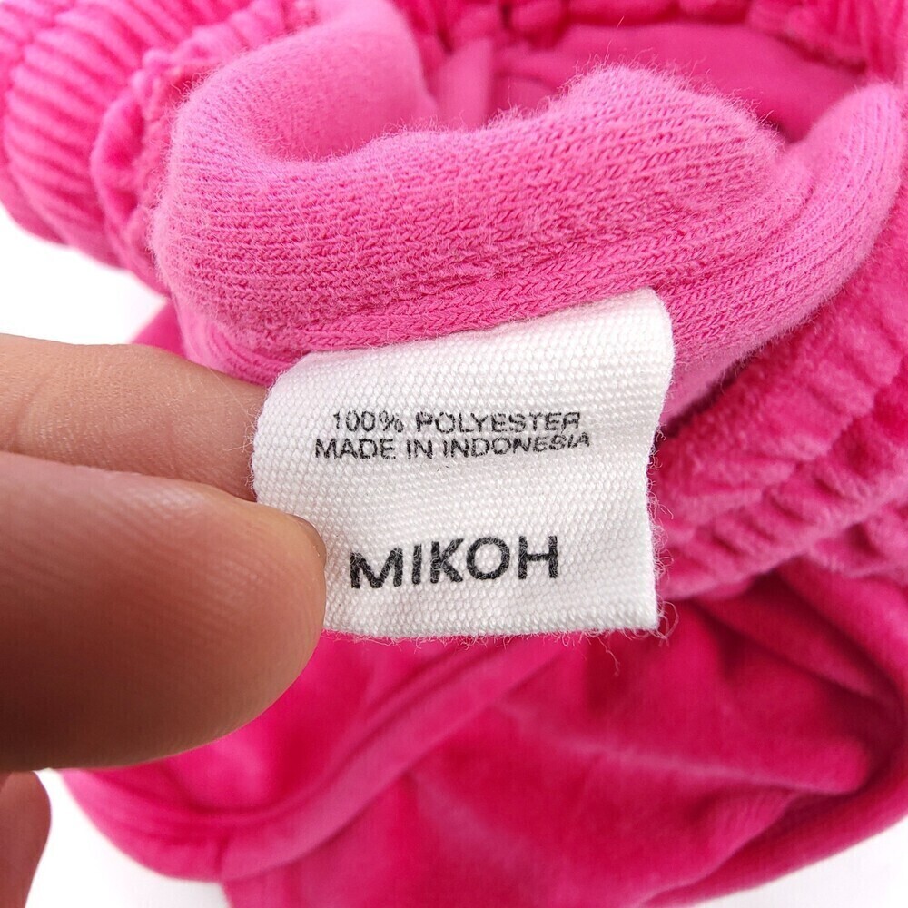 MIKOH Track Set Kimo Oversized Sweatshirt Luca Shorts Pink Passion Velour Large - Picture 11 of 11